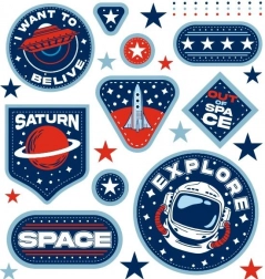 Autocollants thermocollants cosmiques