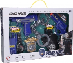 Set de pistolets de police pour enfants 18 cm avec effets sonores