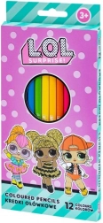 Crayons de couleur triangulaires 12 pcs ASTRA L.O.L. SURPRISE