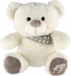 Ours en peluche avec foulard 35 cm – blanc