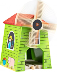 moulin à vent en bois pour circuit de train Bigjigs Rail