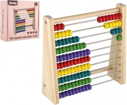 Abacus en bois avec 100 billes 18 × 18 cm