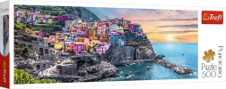 Puzzle panoramique 500 pièces Vernazza au coucher du soleil, Italie