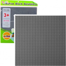 Plaque de construction pour briques grise 25,5 x 25,5 cm
