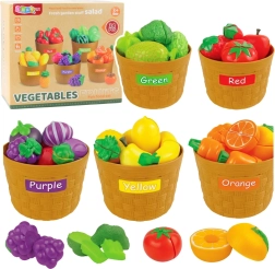 Set éducatif de tri de légumes et fruits à découper, 34 pièces