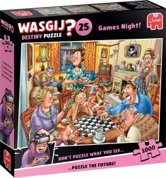 JUMBO Puzzle Wasgij Destiny: Soirée de jeu 1000 pièces
