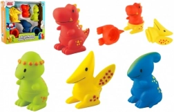 Coffret de dinosaures gicleurs pour le bain démontables LITTLE HERO MIX 'N MATCH