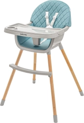 Chaise haute Baby Mix Freja en bois vert atténué