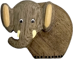 Magnet en bois éléphant de profil 2Kids Toys