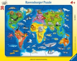 Ravensburger puzzle carte du monde des animaux