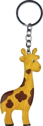 Porte-clés en bois en forme de girafe