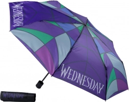 Parapluie pliant avec motif Wednesday