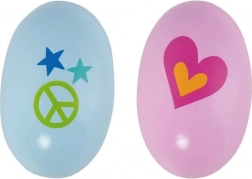 Maracas en bois en forme d’œuf – style rétro des années 60