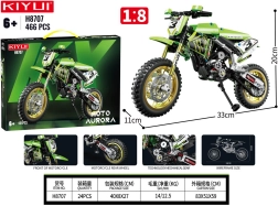 Jeu de construction moto verte 466 pièces