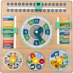 Calendrier éducatif en bois - tableau pour enfants
