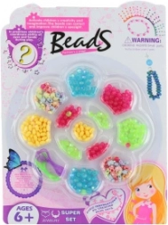 Kit de perles en plastique colorées pour enfants