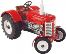 Tracteur métallique Zetor 50 Super à remontoir 1:25, rouge