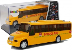 Autobus scolaire avec feux persistants et sons, portes ouvrantes