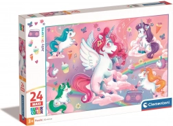 Maxi puzzle 24 pièces licornes joyeuses CLEMENTONI