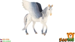 Zooted cheval ailé Pégase blanc et gris 14 cm