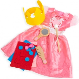 Bigjigs Toys costume princesse – robe rose avec accessoires