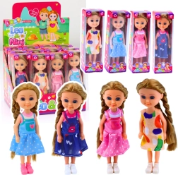 Mini poupée aux longs cheveux en robe 15 cm