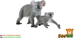 Figurine de koala avec son petit Zooted 13 cm - 1 pièce