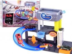 Lave-auto à deux niveaux avec eau courante, ascenseur et effets