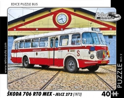 Puzzle RETRO-AUTA autobus Škoda 706 RTO MEX 40 pièces