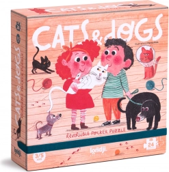 Puzzle recto-verso Londji Chats et Chiens