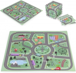 Grande tapis de puzzle en mousse pour enfants ville 90,5 × 90,5 cm, 21 pcs ECOTOYS
