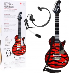 Guitare électrique pour enfants avec casque et microphone – Rouge
