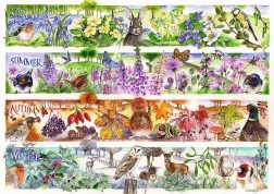 Puzzle TREFL Premium Plus Tea Time : quatre saisons 1000 pièces