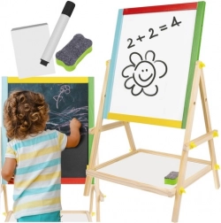 Tableau magnétique rotatif double face en bois pour enfants KRUZZEL
