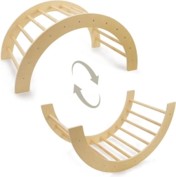 Arche d'escalade 2 en 1 naturel pour enfants