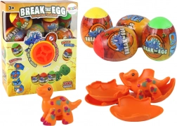 Œufs de dinosaures éclos avec coquille colorée - ensemble de 12 pièces