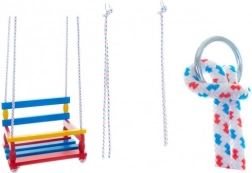 Balançoire en bois colorée 38 × 30 cm, capacité 80 kg