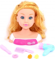 Tête à coiffer avec accessoires 22 cm