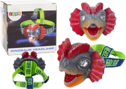 Lampe frontale dinosaure avec bande réglable et 3 LED