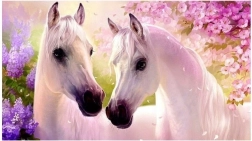 Peinture diamant – chevaux amoureux 30x40 cm NORIMPEX