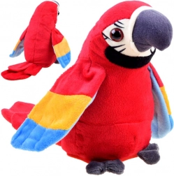 Perroquet en peluche parlant avec répétition – Rouge