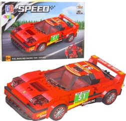 Kit de construction 2‑en‑1 voiture de course et robot à propulsion à rappel, 329 pièces