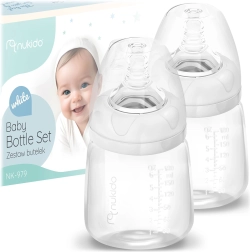 Set de biberons PP 180 ml 2 pcs NUKIDO avec tétine dynamique en silicone