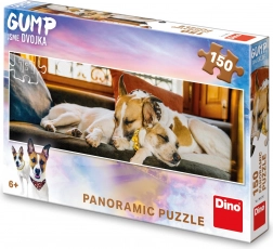 Puzzle panoramique Gump sur le canapé 150 pièces