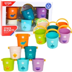 Set de seaux colorés à transvaser pour enfants