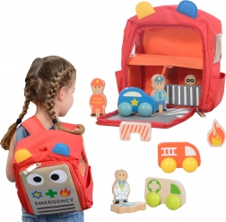 MASTERKIDZ centre de secours en sac à dos – set de jeu en bois