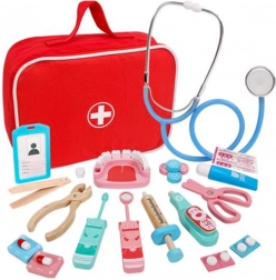 kit médical en bois dans un sac