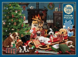 Puzzle Chiots de Noël 500 pièces Cobb Hill
