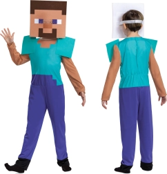 Déguisement enfant Steve de Minecraft 127–136 cm (7–8 ans)