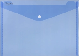 Pochette à bouton-pression A5 Opaline bleu, lot de 5 pièces